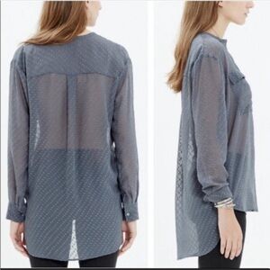 Madewell Swiss Dot Chiffon Tunic Top